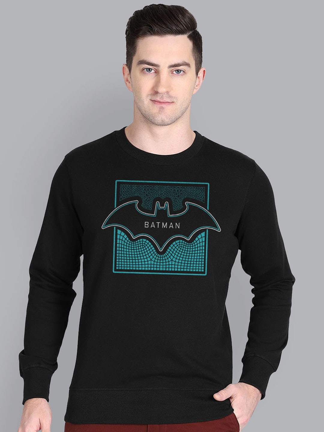 

Free Authority Men Black Batman Printed Sweatshirt