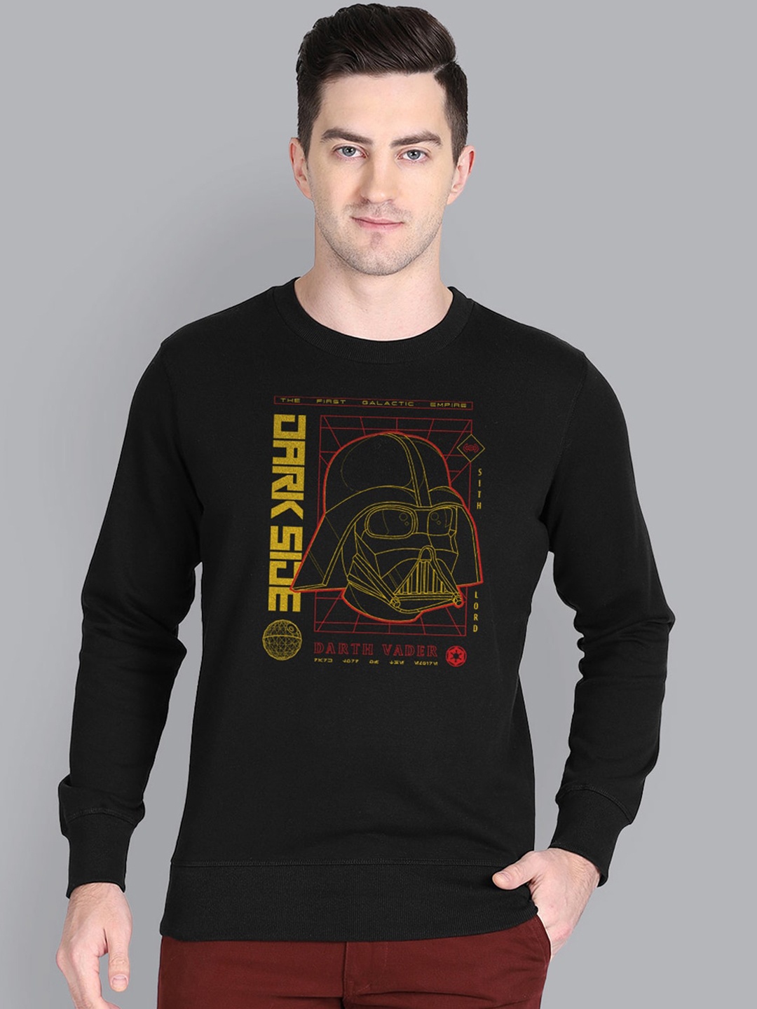 

Free Authority Men Black Star Wars Printed Sweatshirt