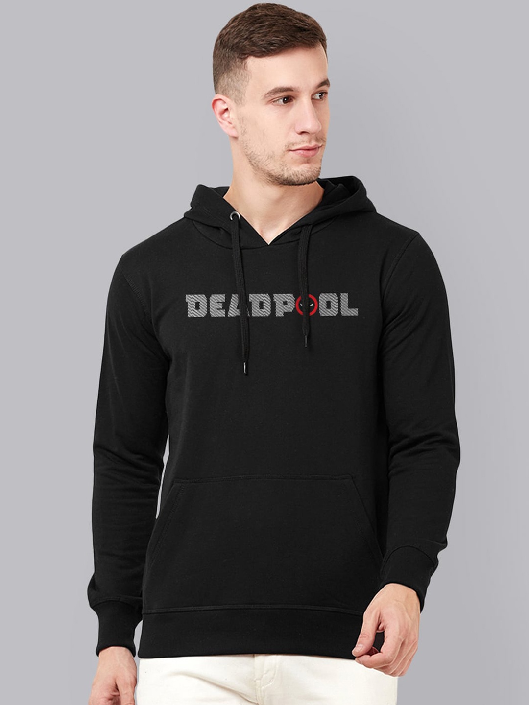 

Free Authority Men Black Deadpool Printed Hooded Sweatshirt