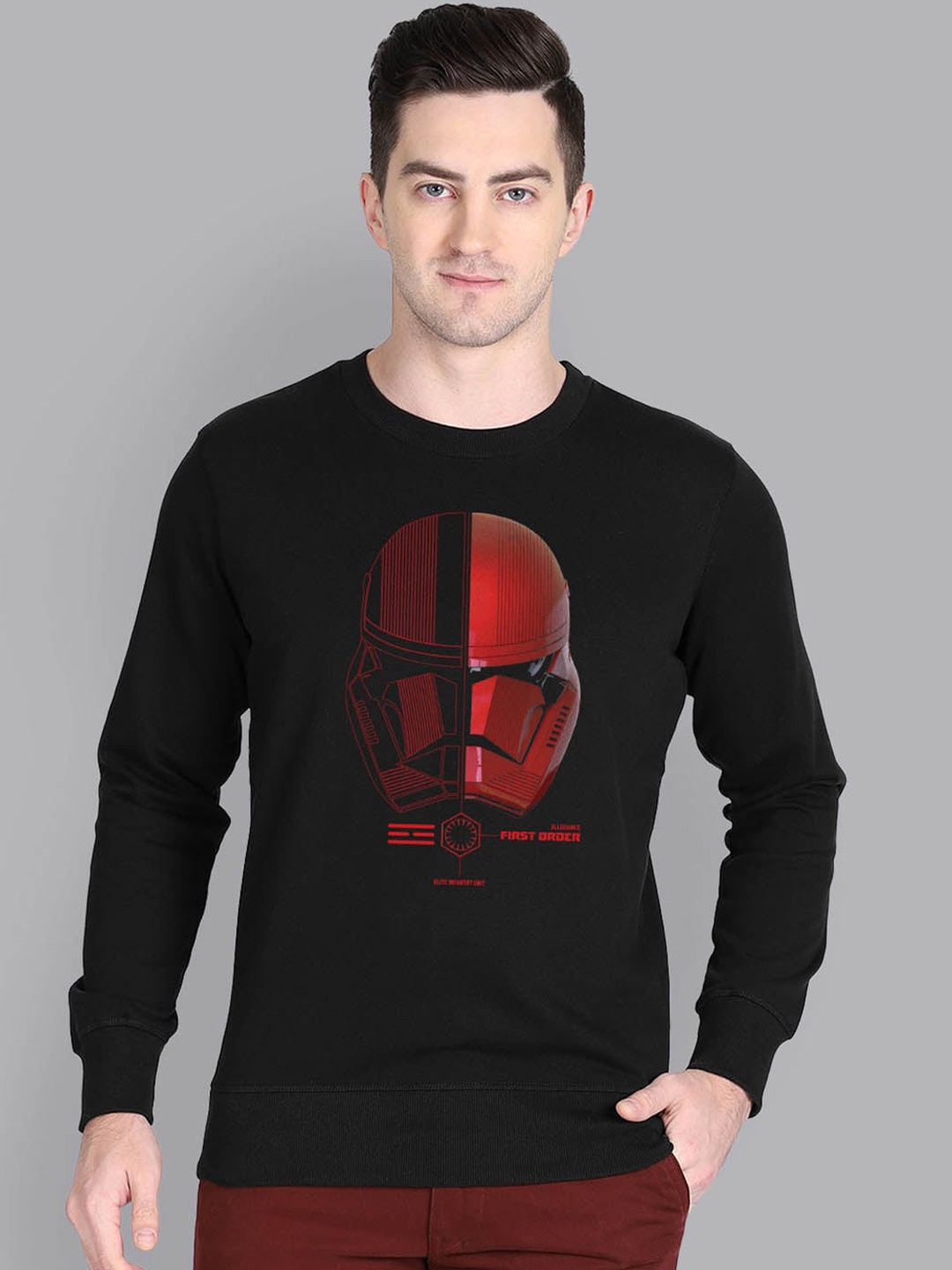 

Free Authority Men Black Star Wars Printed Sweatshirt