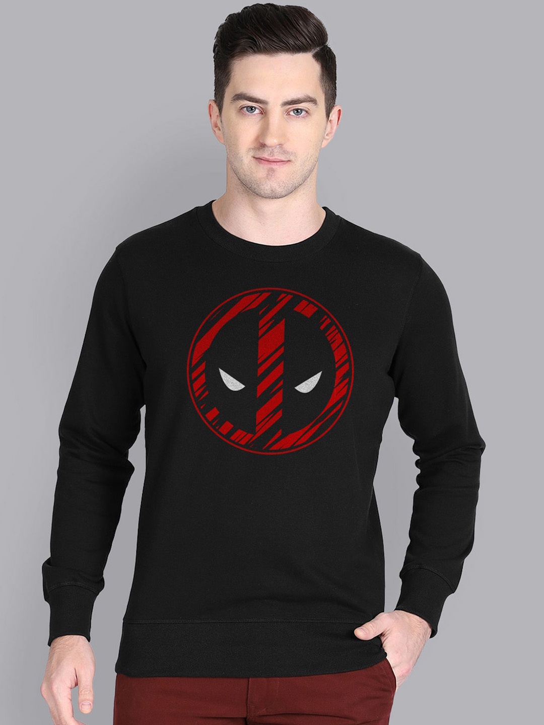 

Free Authority Men Black Deadpool Printed Sweatshirt