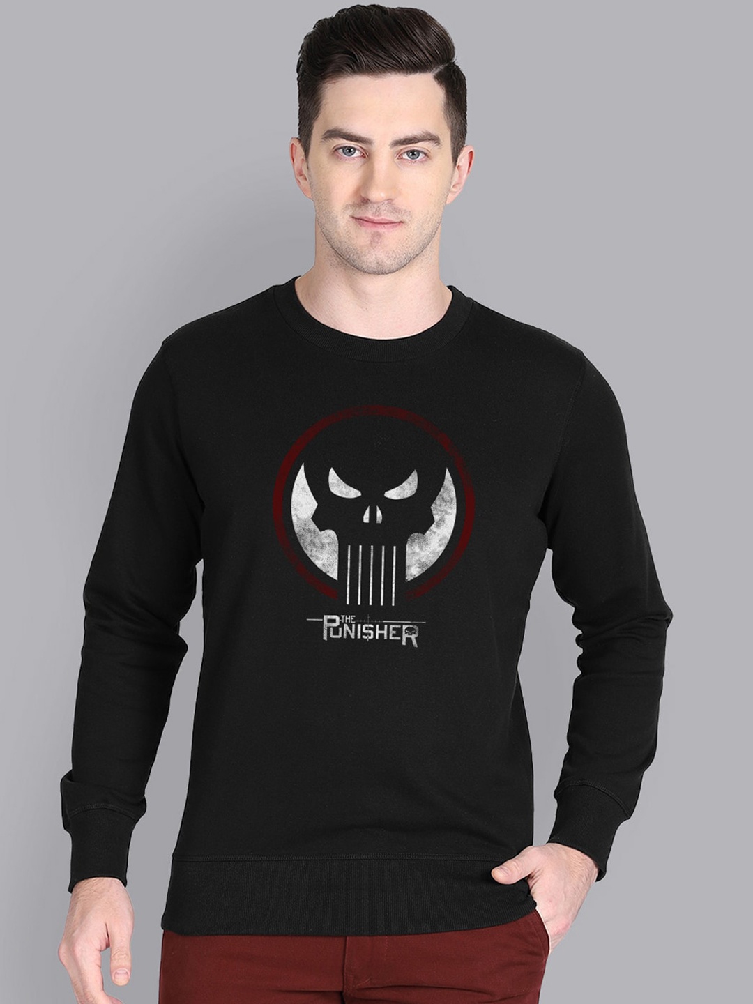 

Free Authority Men Black Punisher Printed Sweatshirt