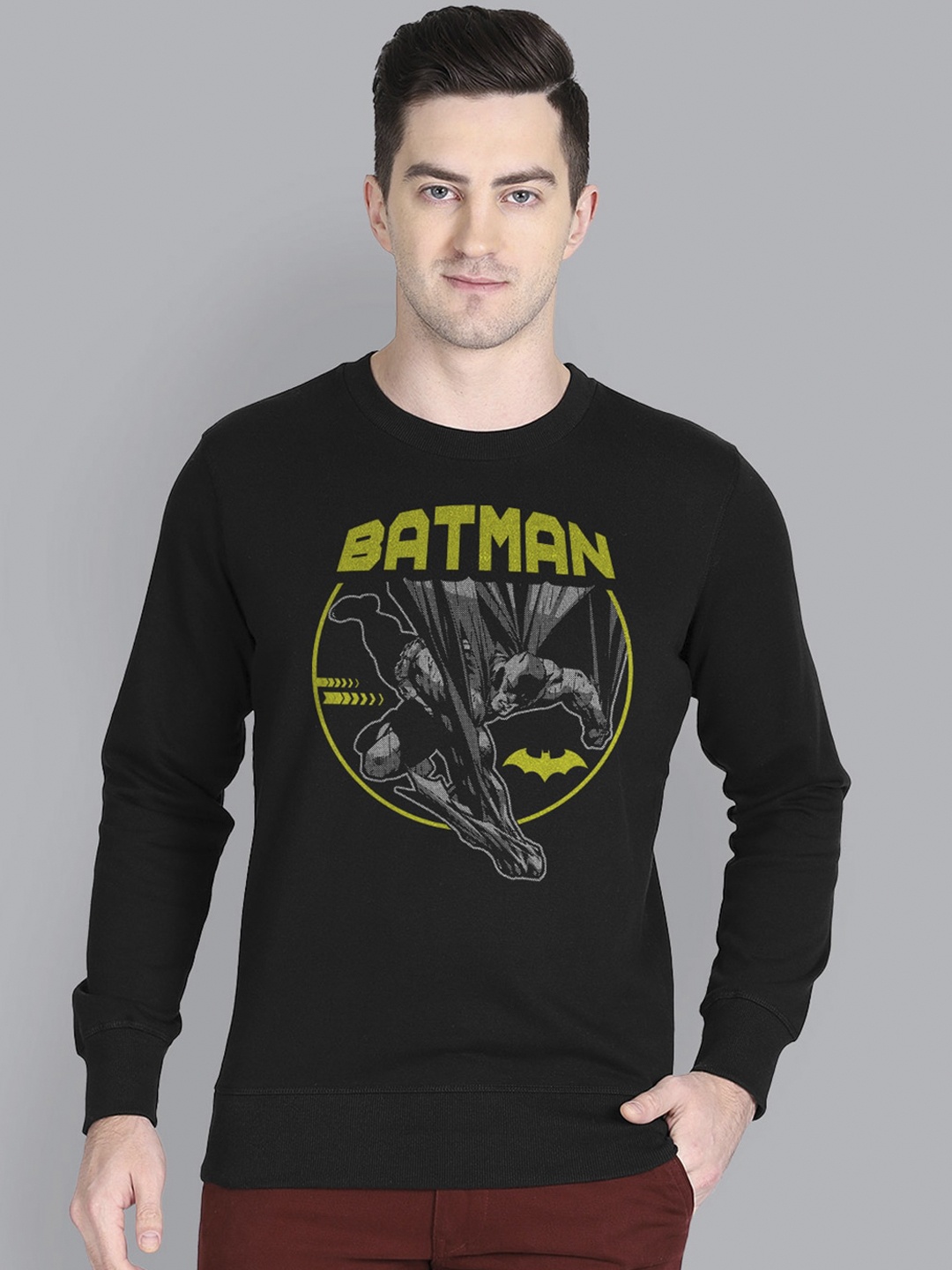 

Free Authority Men Black Batman Printed Sweatshirt