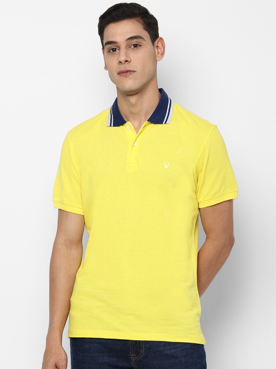 

Allen Solly Men Yellow Polo Collar T-shirt