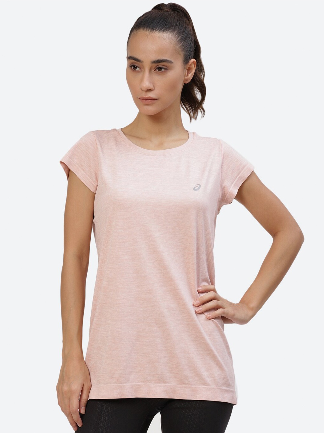 

ASICS Peach-Coloured Race Seamless SS Regular Running Top