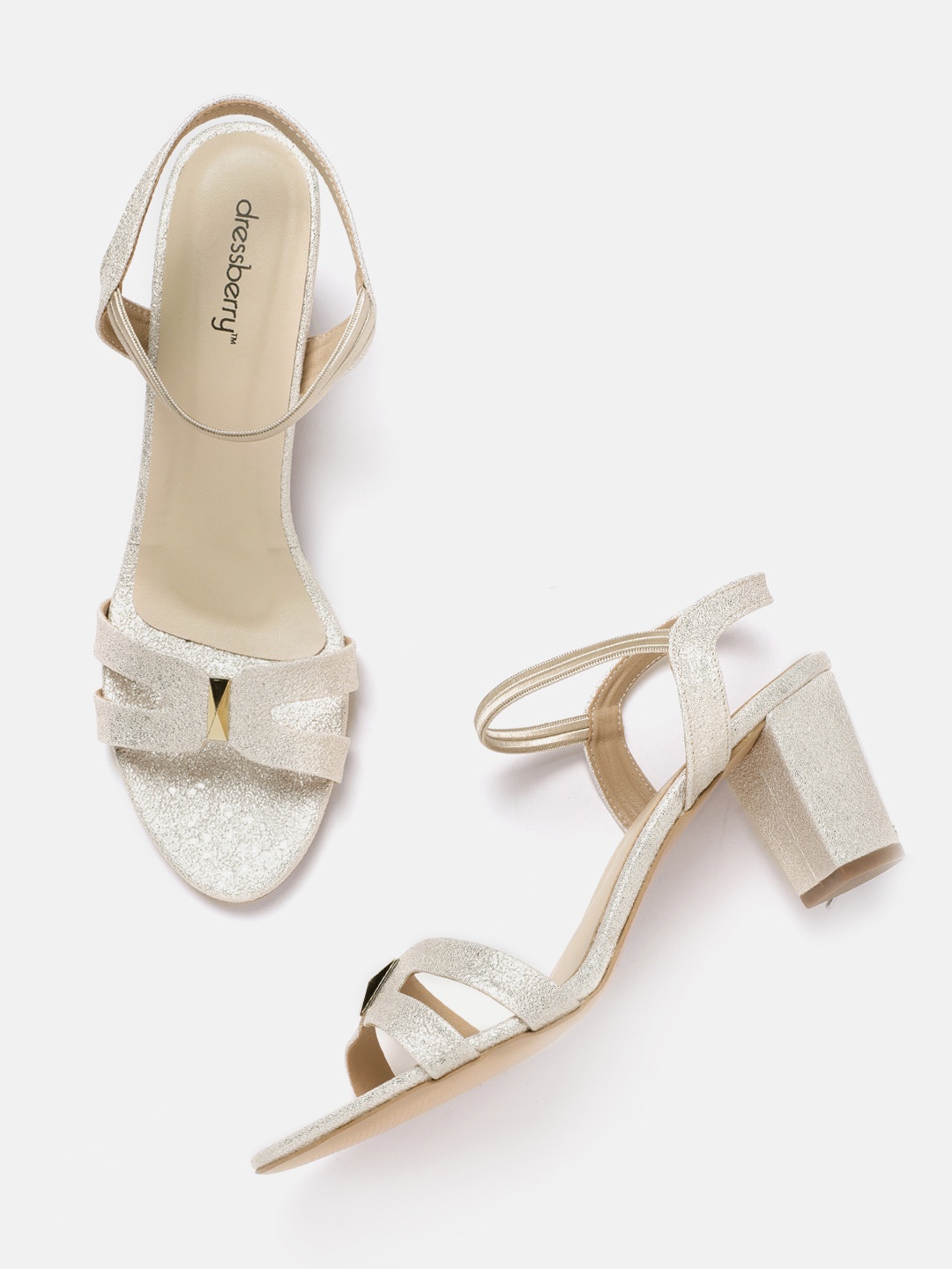

DressBerry Gold-Toned Block Heels
