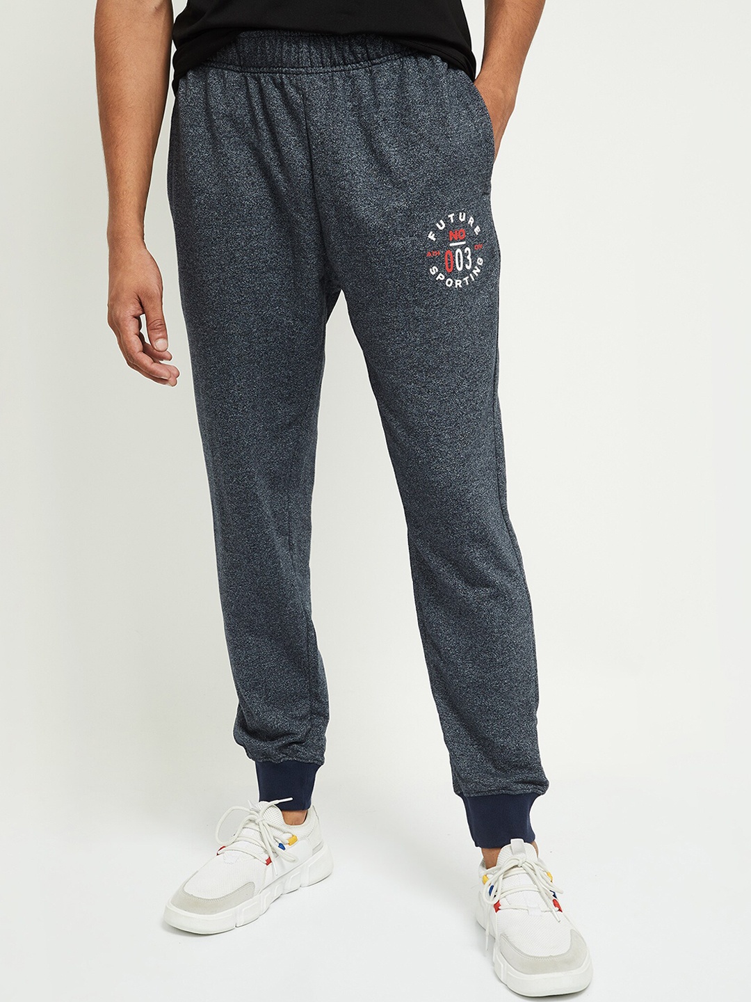 

Max Men Navy Blue Solid Joggers