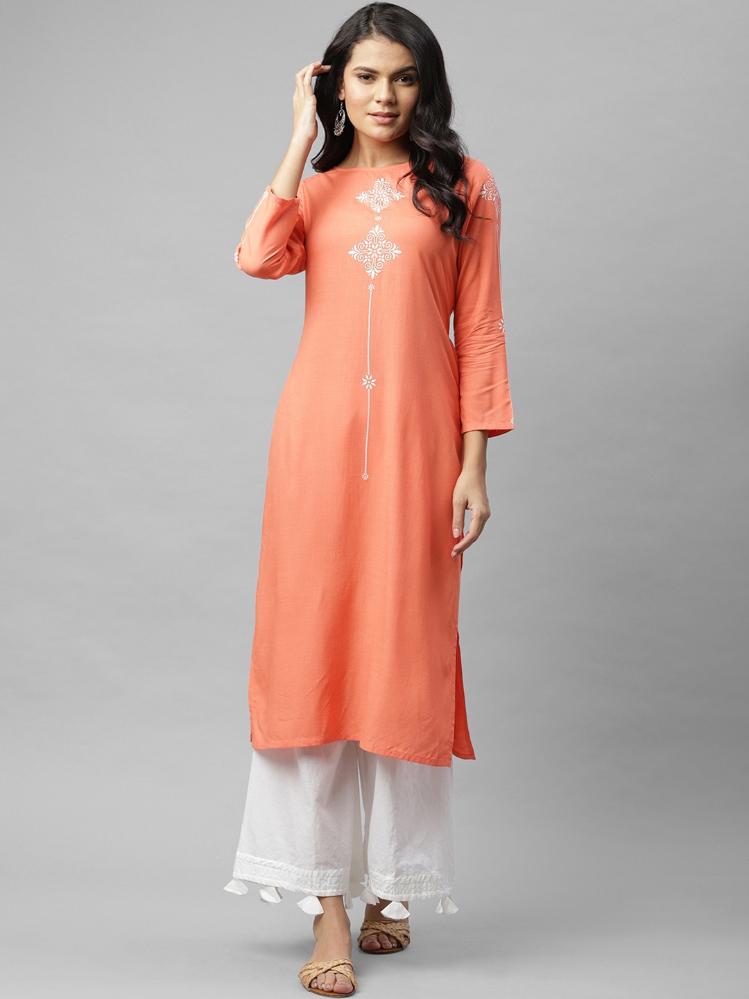 

Rigo Coral Ethnic Printed Kurta
