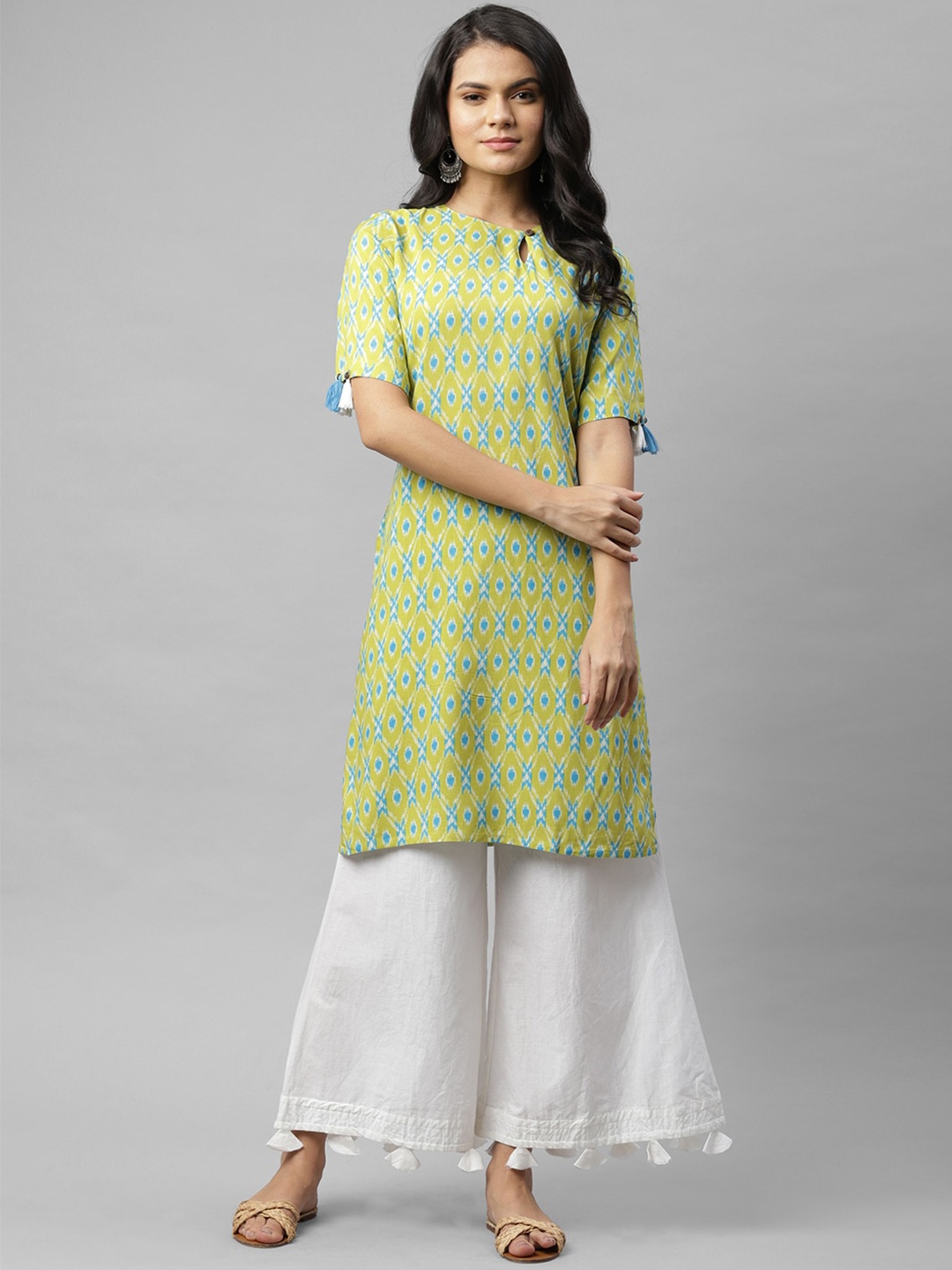 

Rigo Women Ethnic Printed Kurta, Green
