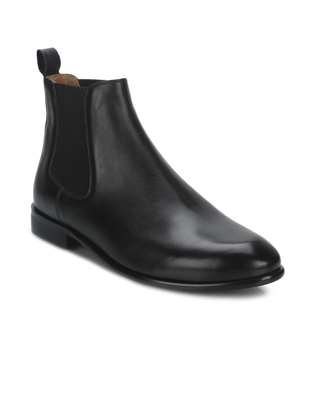 

Saint G Men Black Solid Mid-Top Chelsea Boots