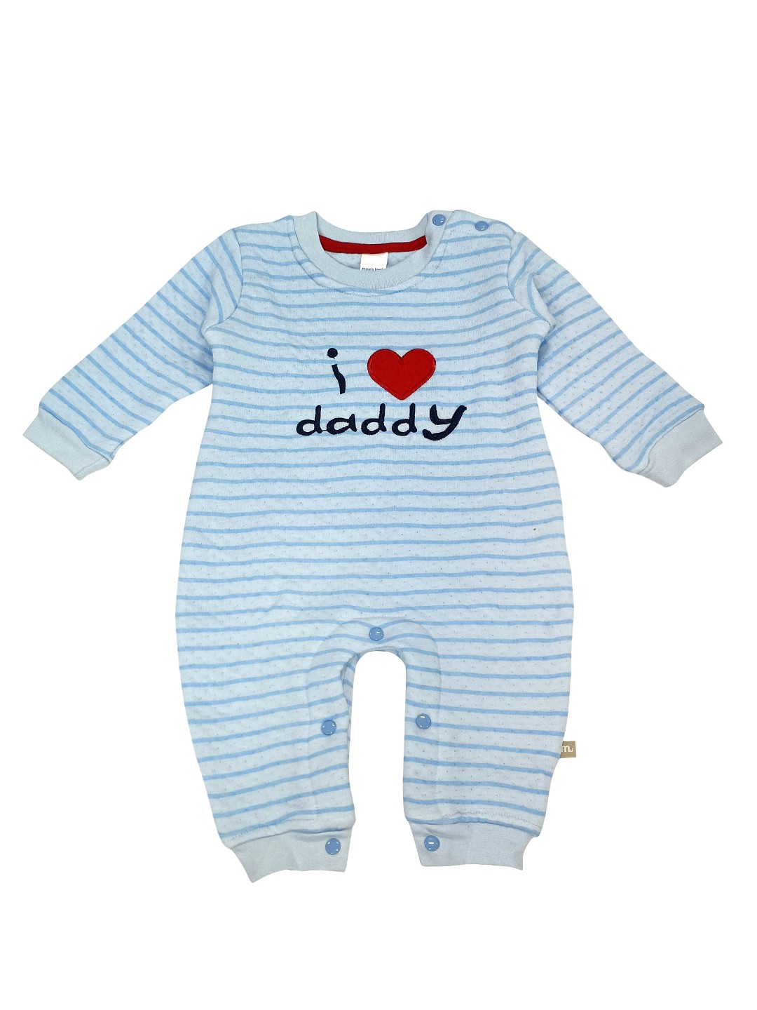 

Moms Love Infant Kids Blue Striped Pure Cotton Rompers