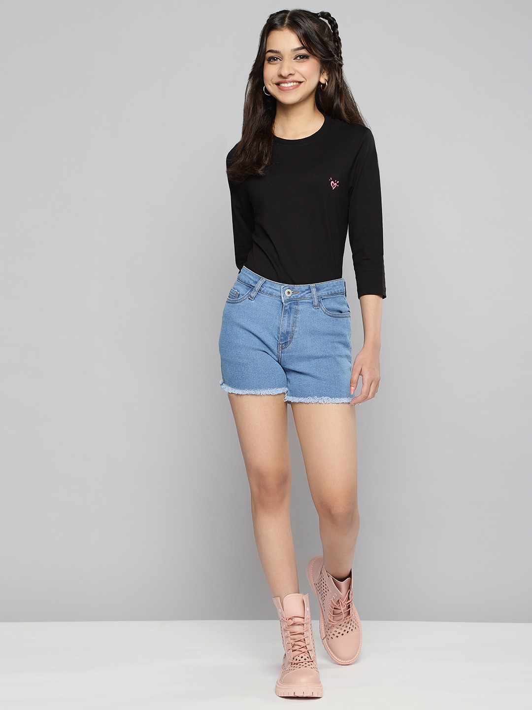 

JUSTICE Girls Black T-shirt