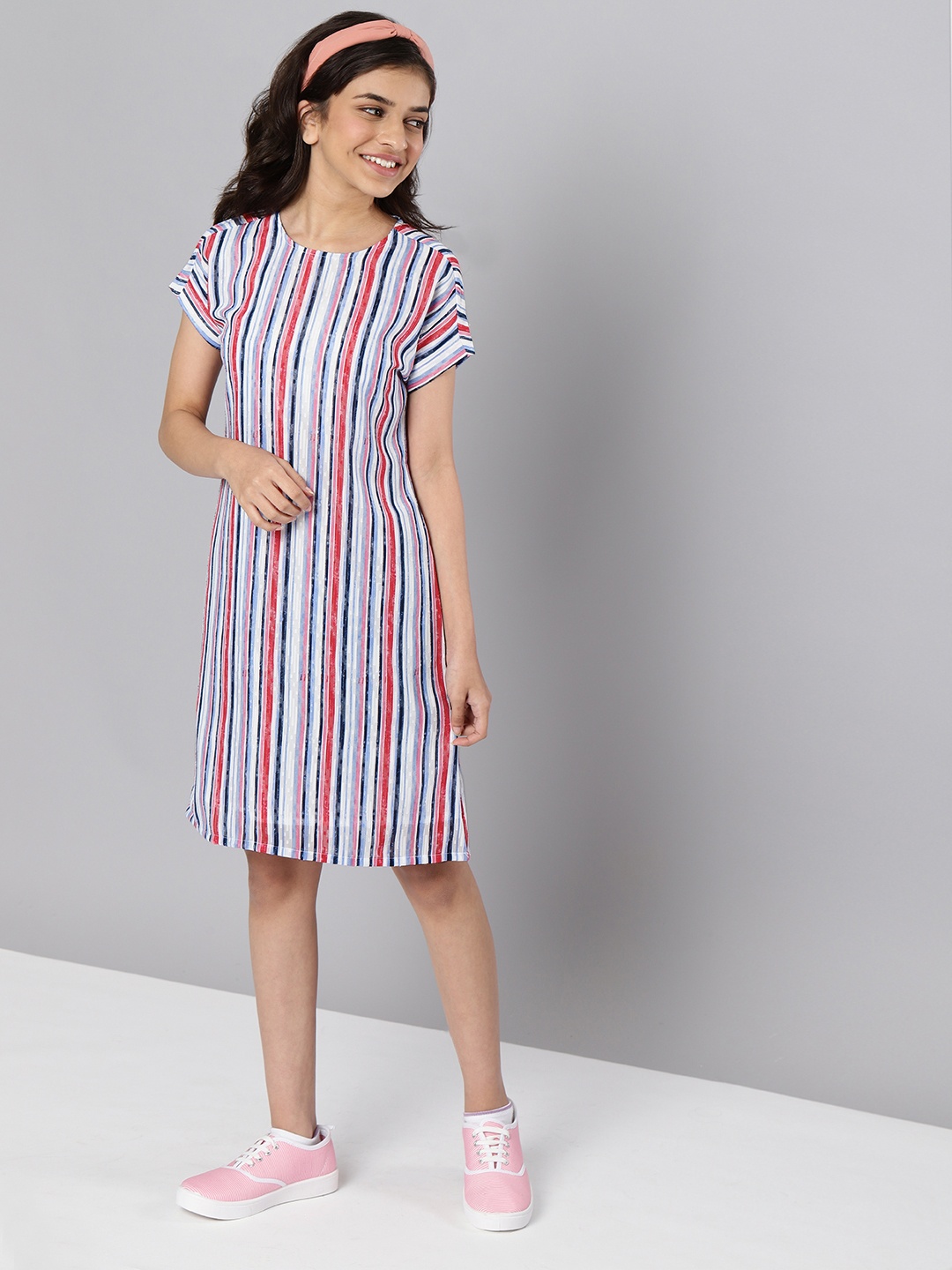 

JUSTICE Multicoloured Striped T-shirt Dress, Multi