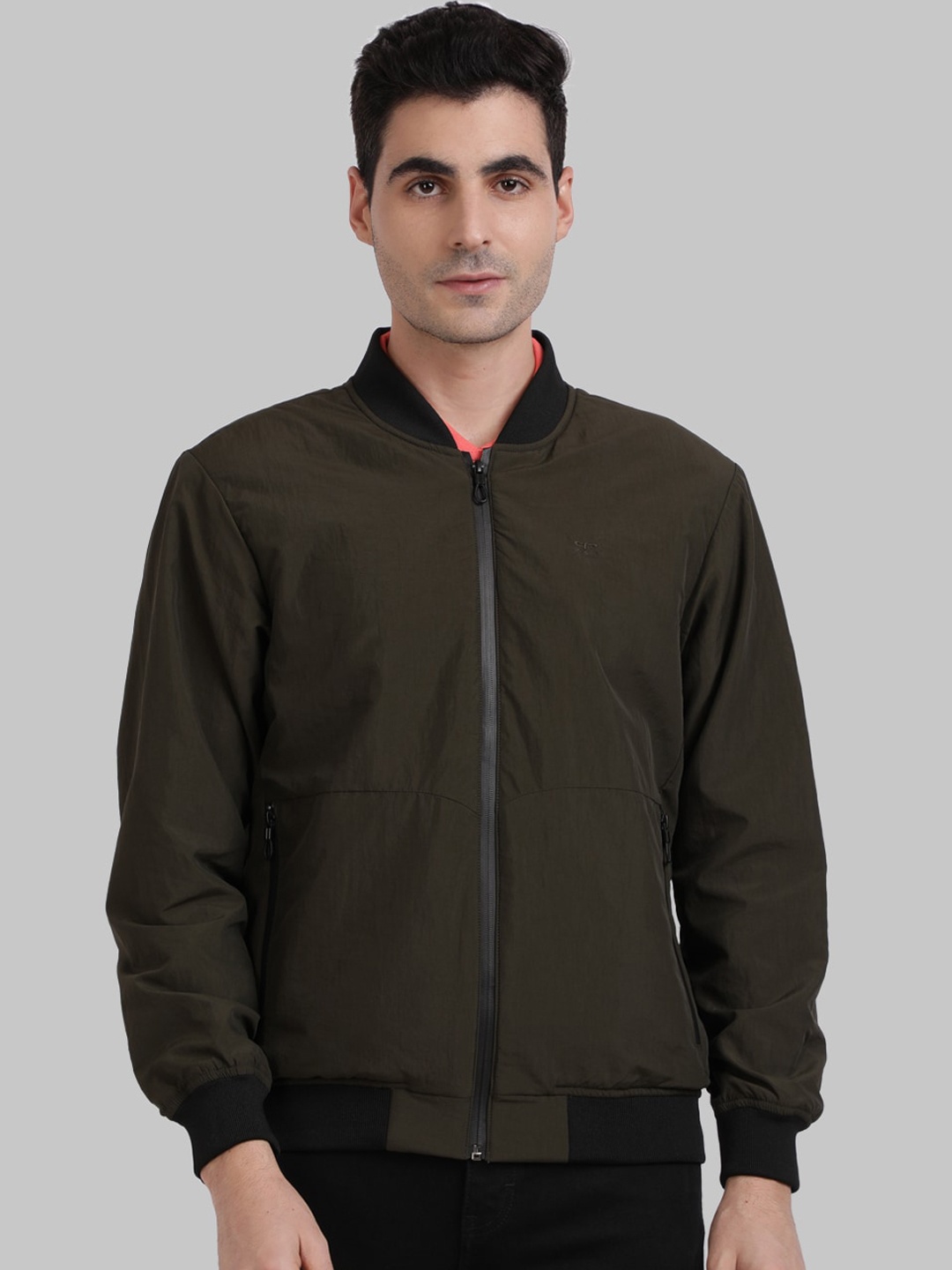 

ColorPlus Men Green Open Front Jacket