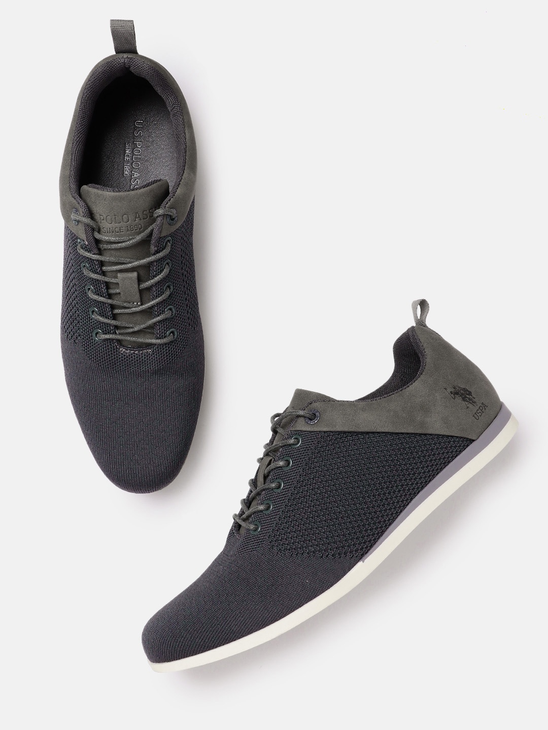 

U.S. Polo Assn. Men Woven Design Sneakers, Grey