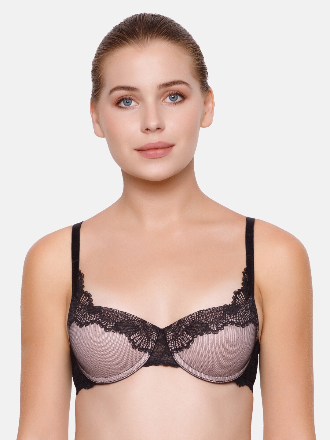 

Triumph Lace Spotlight 01 Wired Half Cup Soft Push-Up Bra, Black