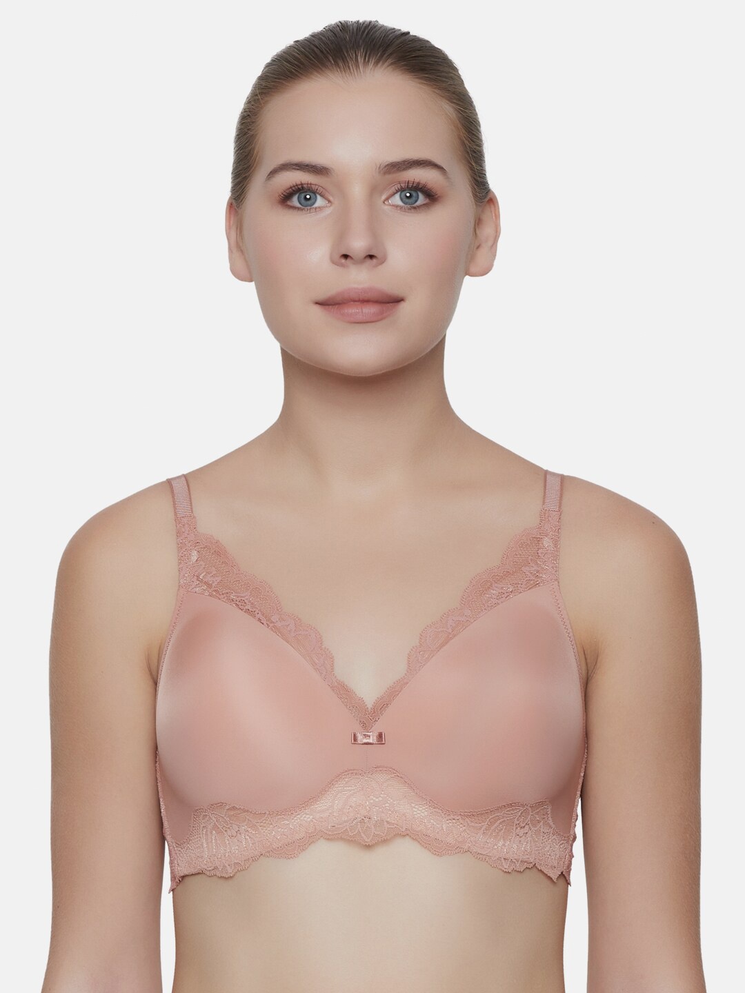 

Triumph Amourette Charm Padded Wireless Classic Lace Bra, Brown
