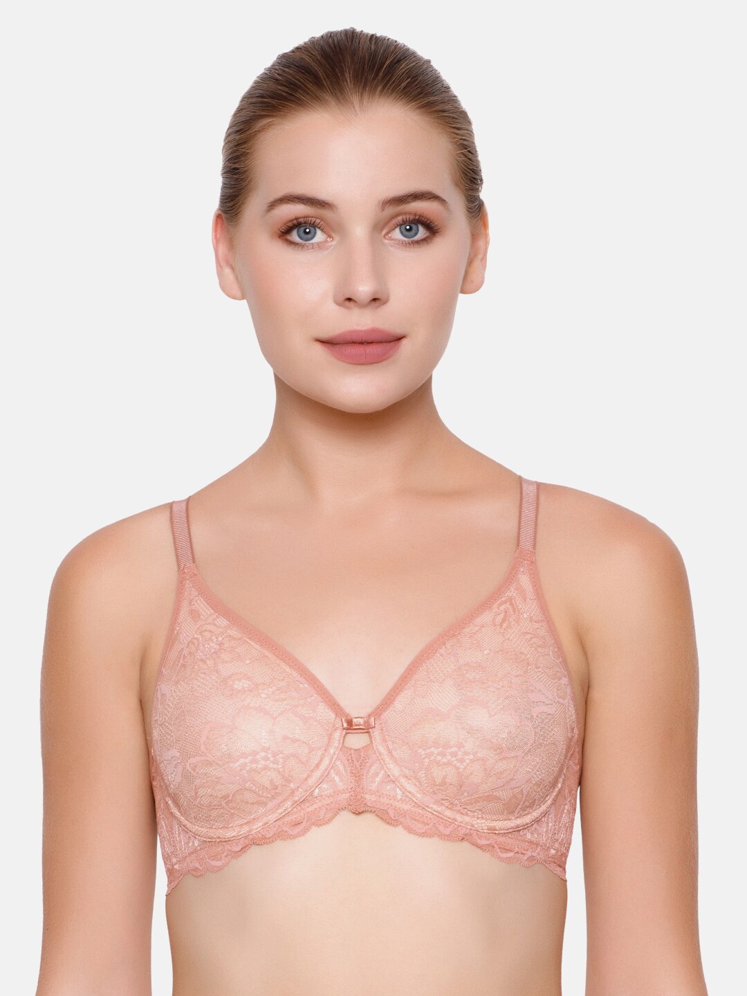 

Triumph Amourette Charm Wired Non-Padded Lacy Classic Bra, Rust