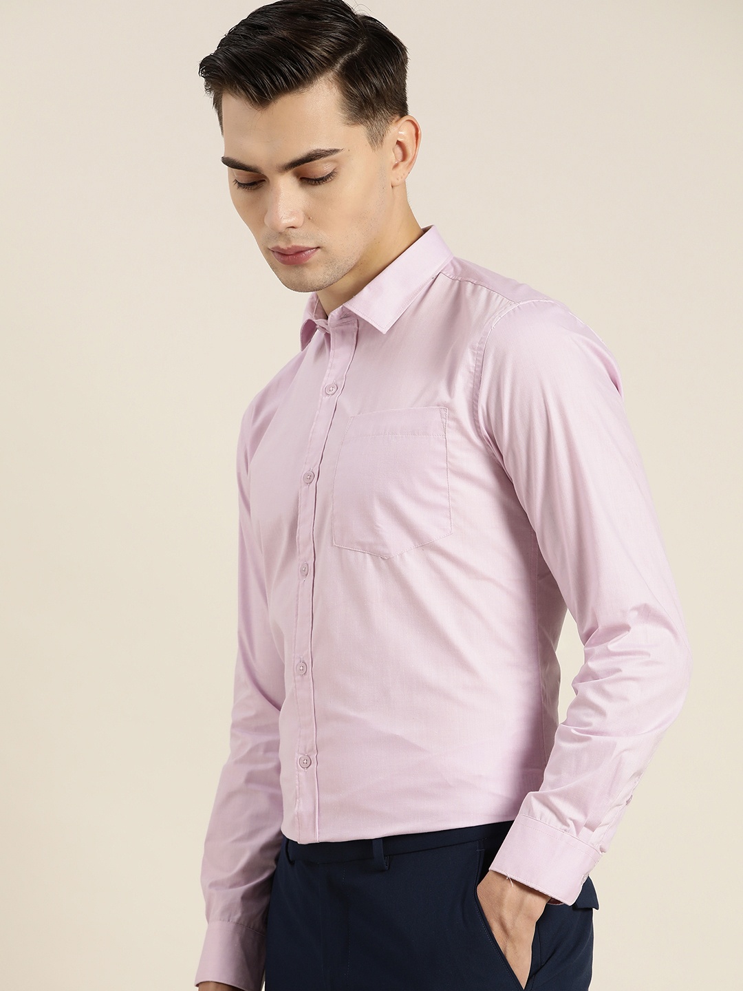 

INVICTUS Men Lavender Slim Fit Opaque Formal Shirt
