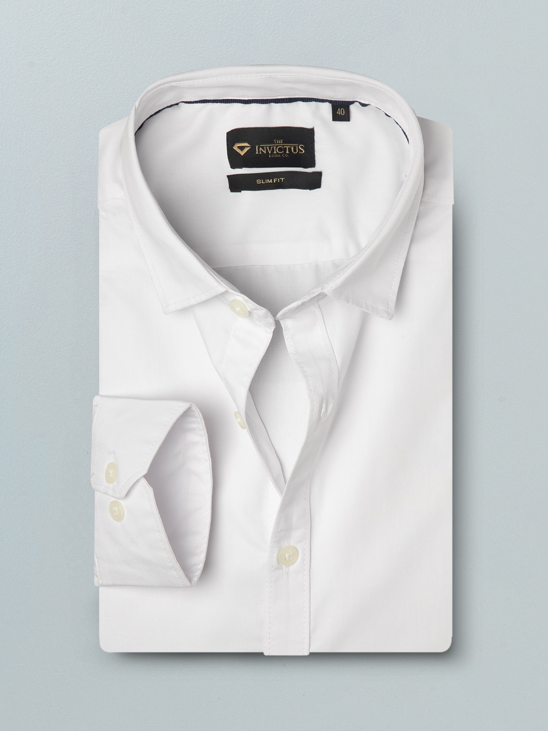 

INVICTUS Men White Slim Fit Smart Casual Shirt
