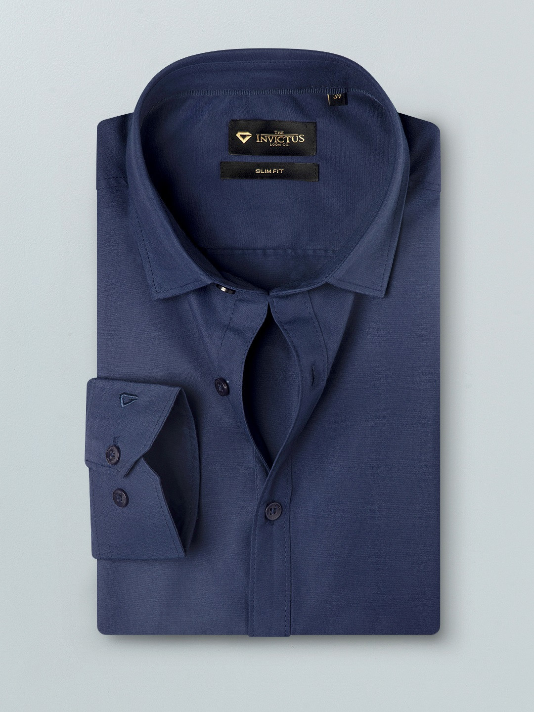 

INVICTUS Men Navy Blue Slim Fit Smart Casual Shirt