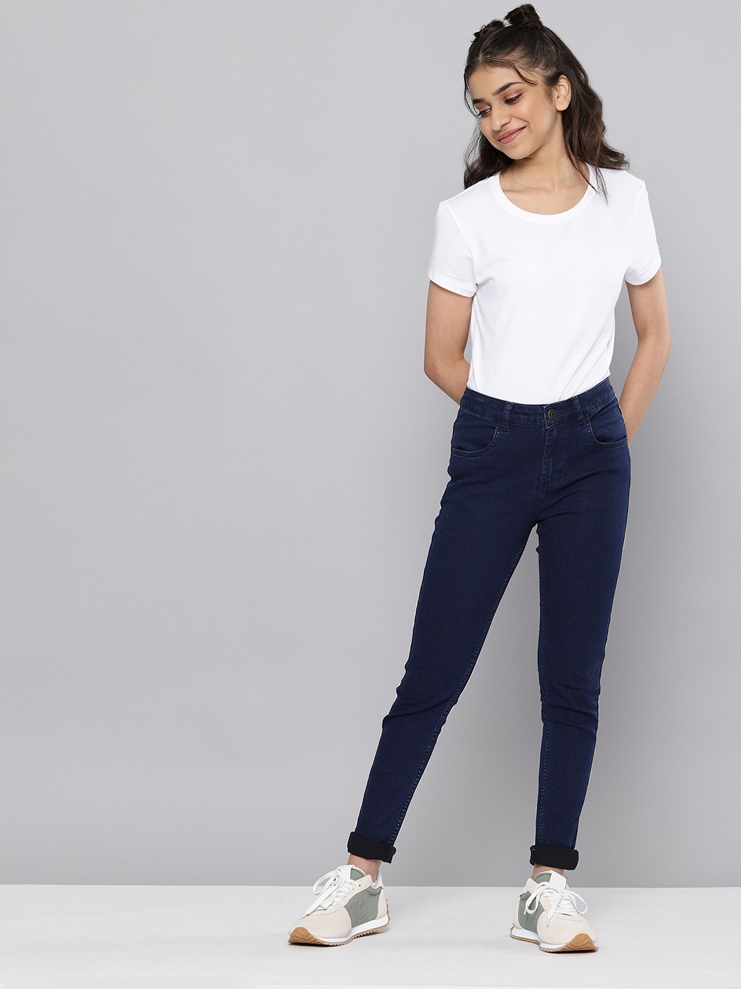 

JUSTICE Girls Blue Skinny Fit Stretchable Jeans
