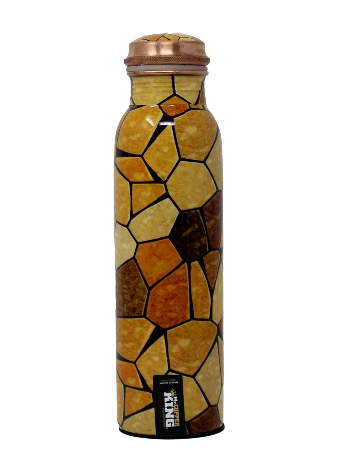 

MR. COPPER KING Copper-Toned & Yellow Printed Premium Water Bottle