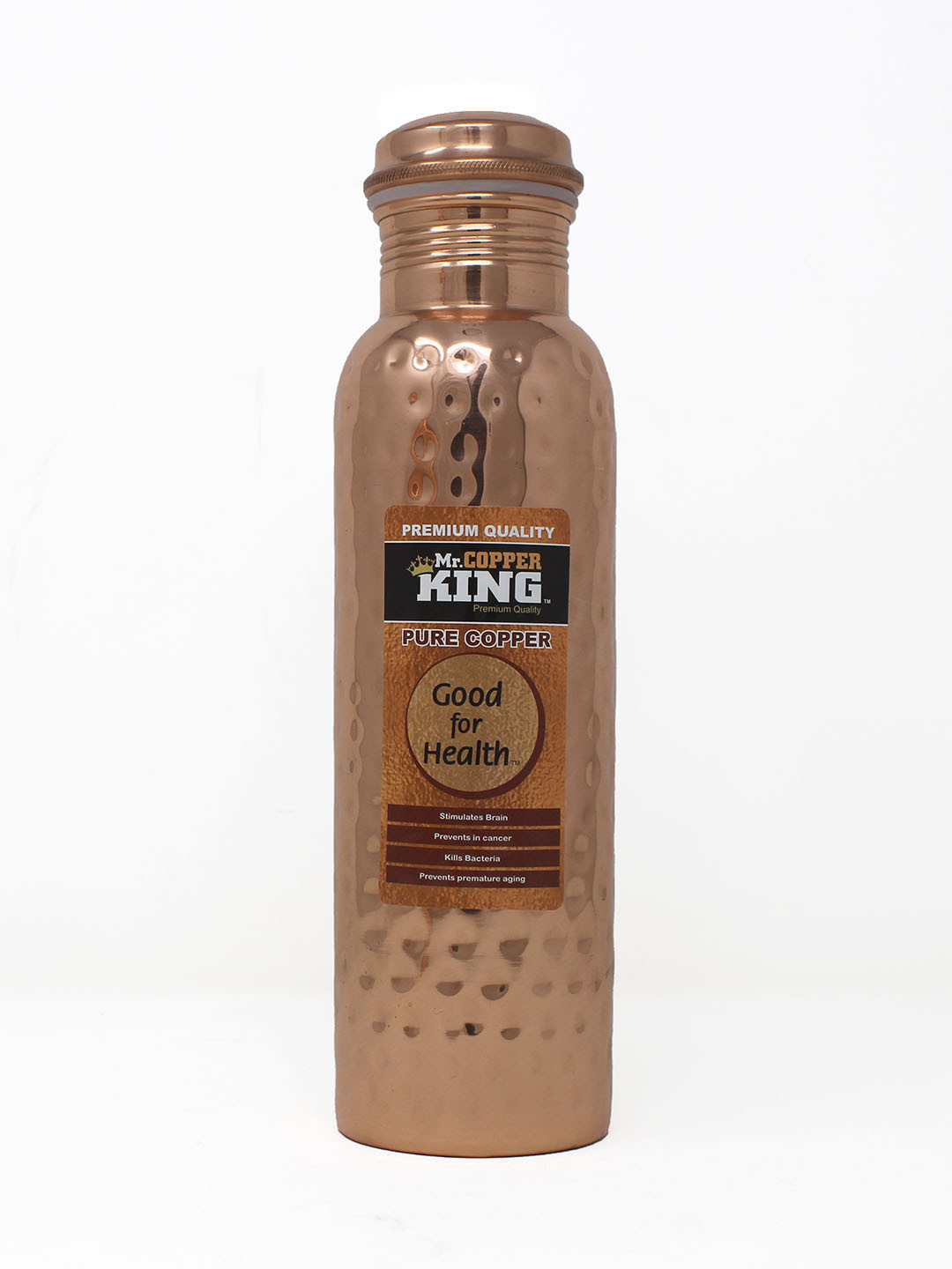 

MR. COPPER KING Copper-Toned Hammered Textured Pure Copper Water Bottle