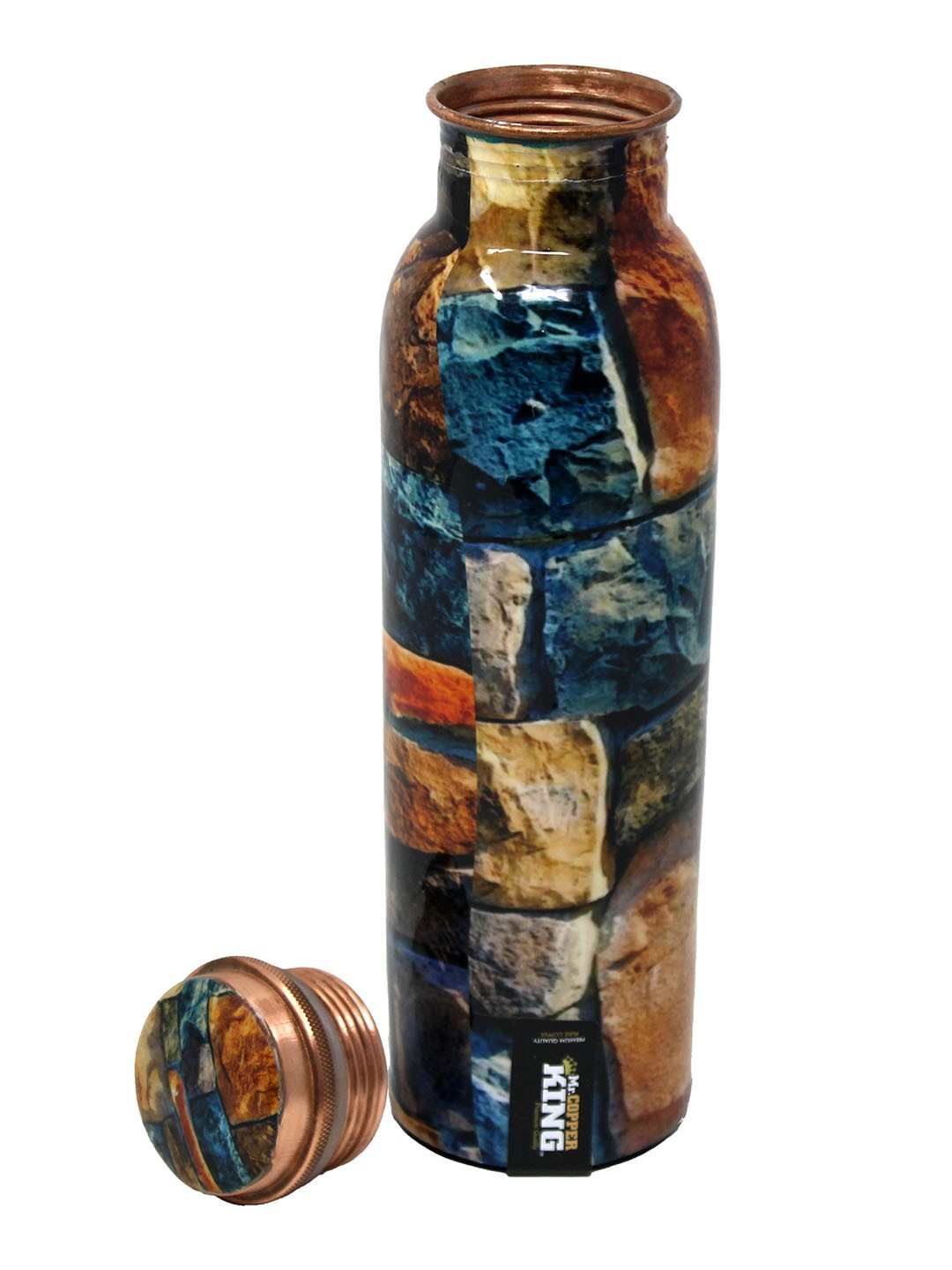

MR. COPPER KING Copper-Toned & Brown Printed Premium Water Bottle