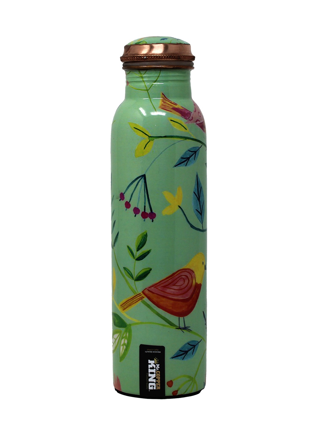 

MR. COPPER KING Copper-Toned & Green Printed Non Toxic Water Bottle