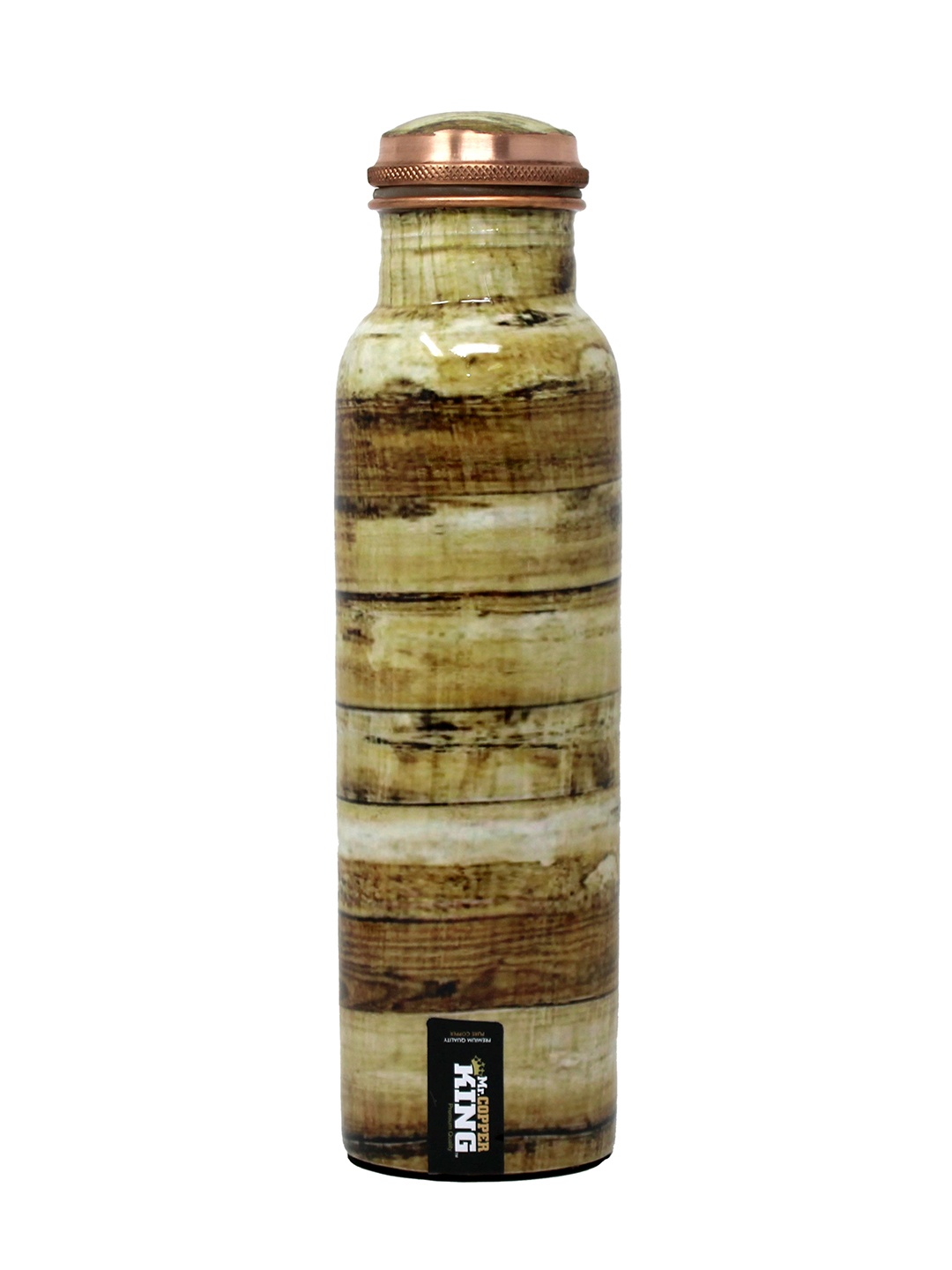 

MR. COPPER KING Copper-Toned & Brown Printed Pure Copper Water Bottle