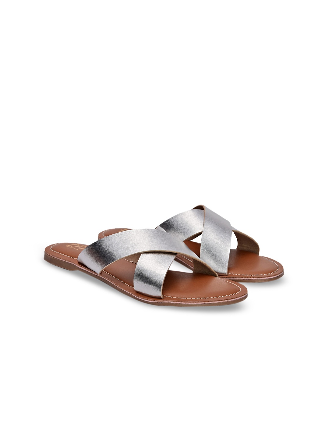 

Hydes N Hues Women Silver-Toned Open Toe Flats
