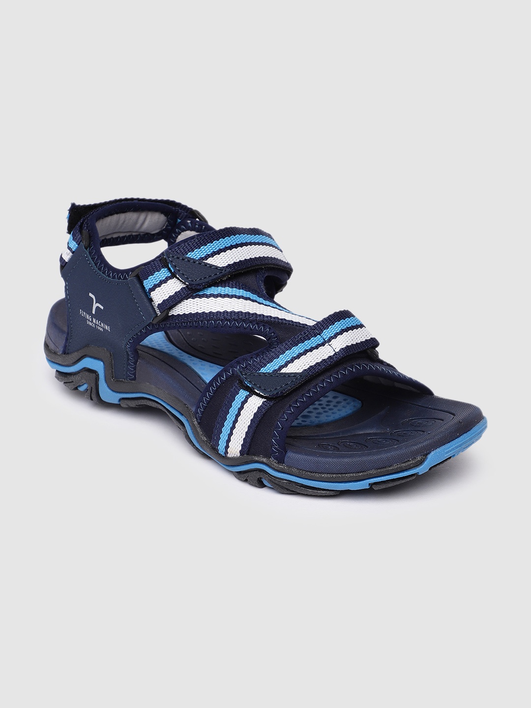 

Flying Machine Men Navy Blue Solid Sports Sandals