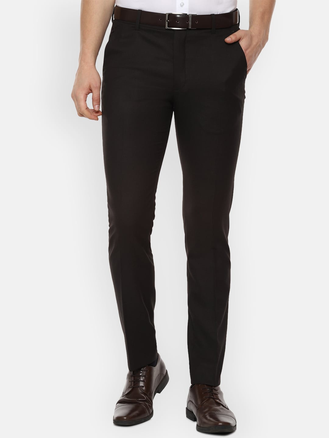 

Louis Philippe Men Black Slim Fit Formal Trousers