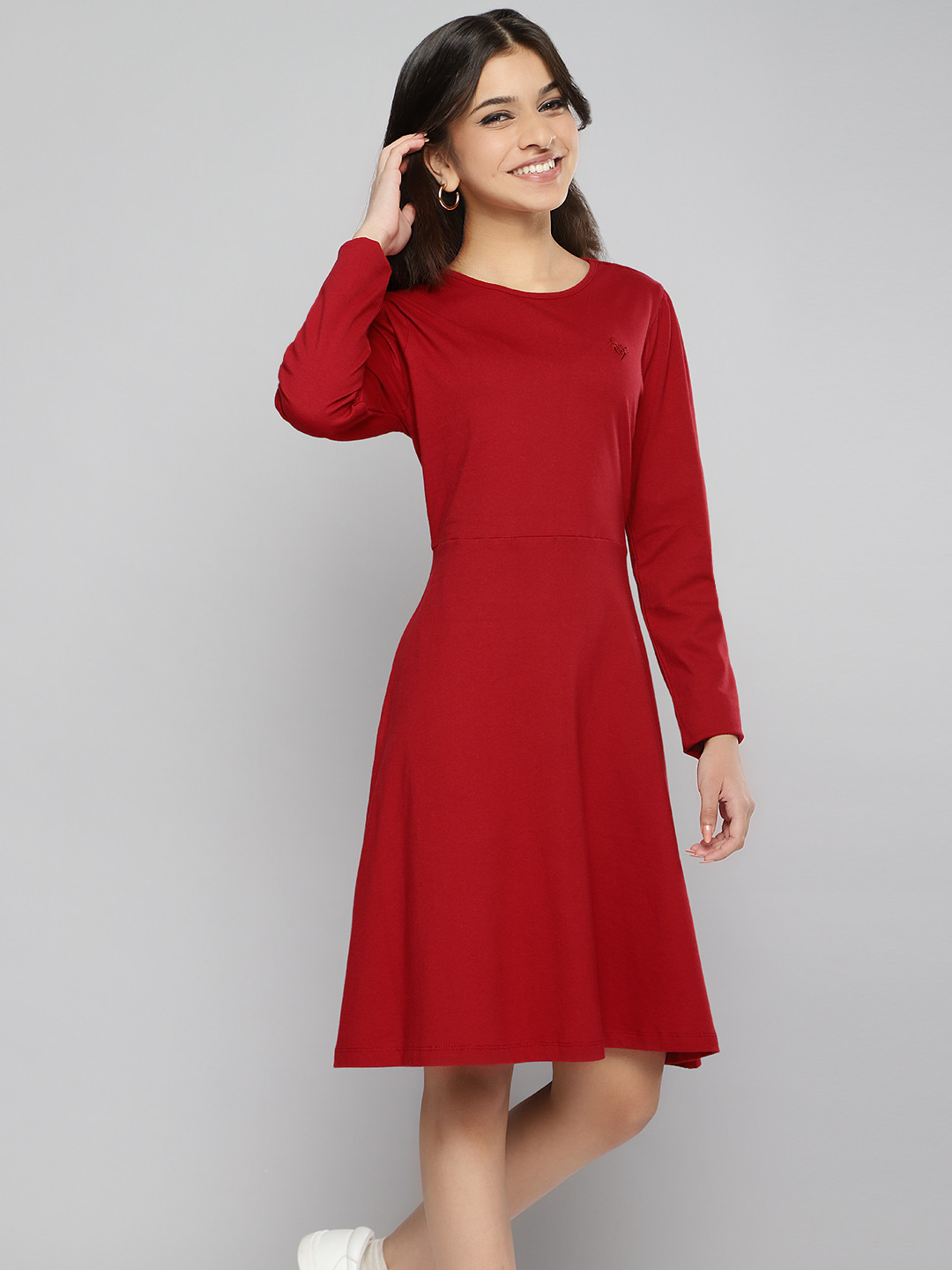 

JUSTICE Red Pure Cotton A-Line Dress
