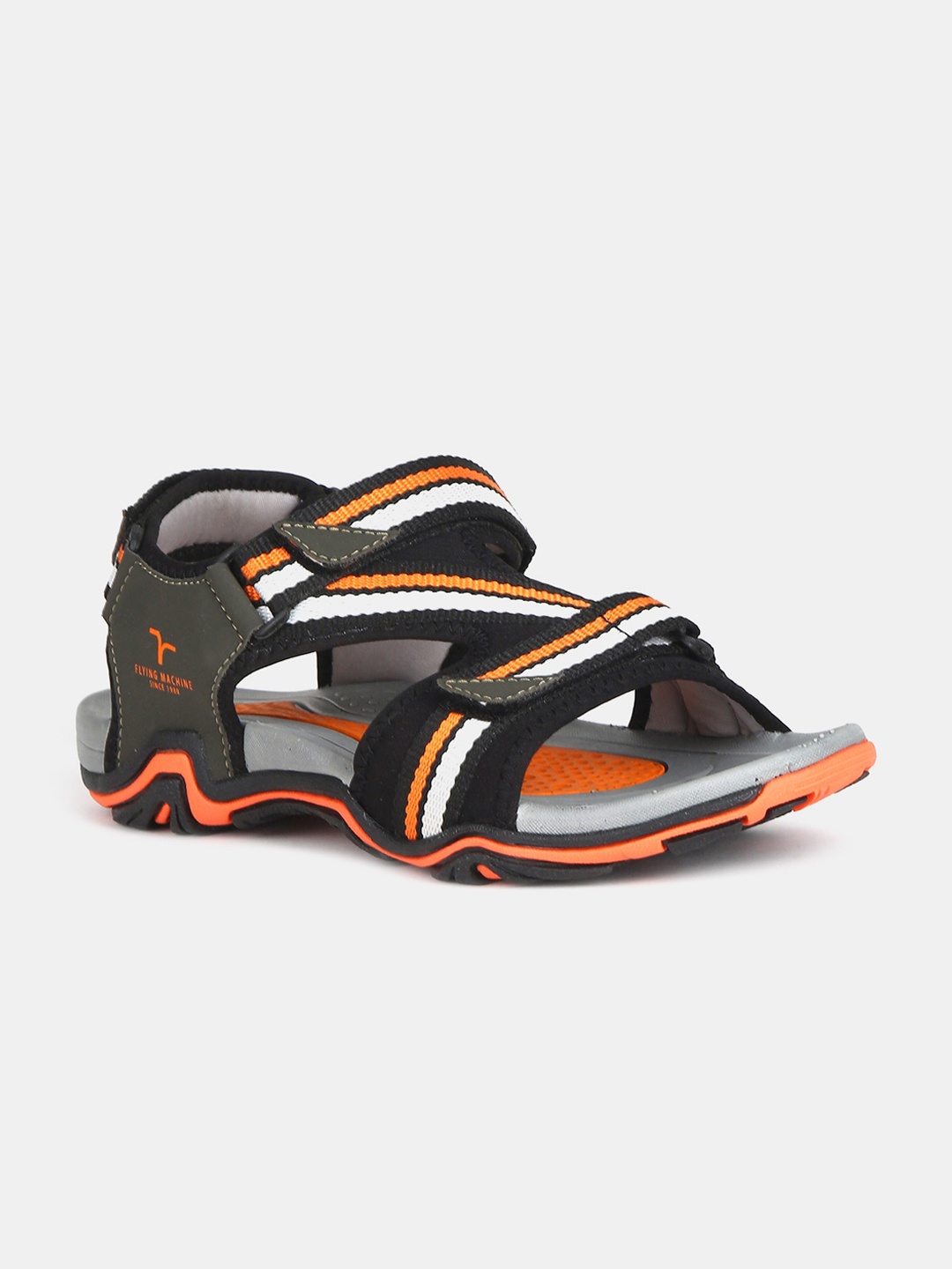 

Flying Machine Men Orange & White Solid Sports Sandals