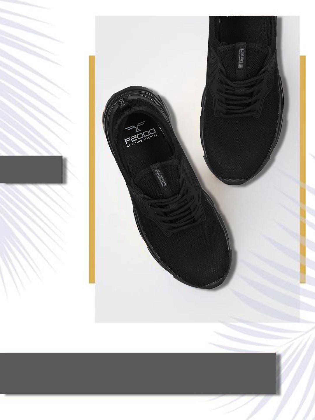 

Flying Machine Men Black Walking Shoes