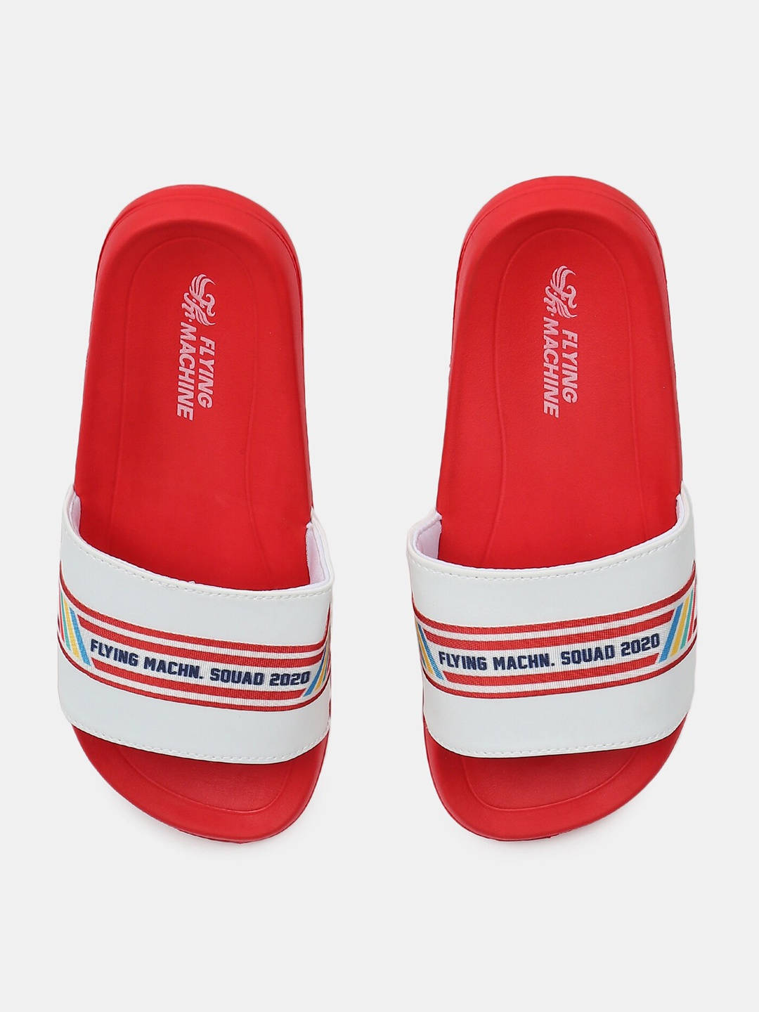 

Flying Machine Men Red & White Printed Sliders