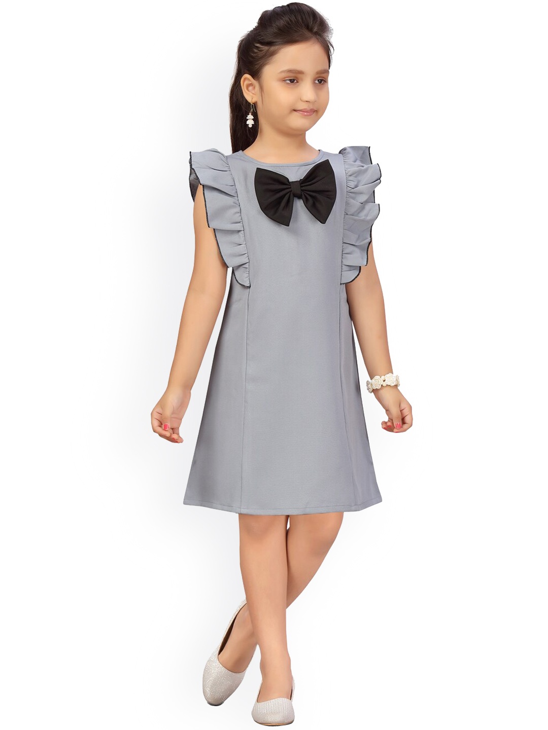

Aarika Girls Grey Dress