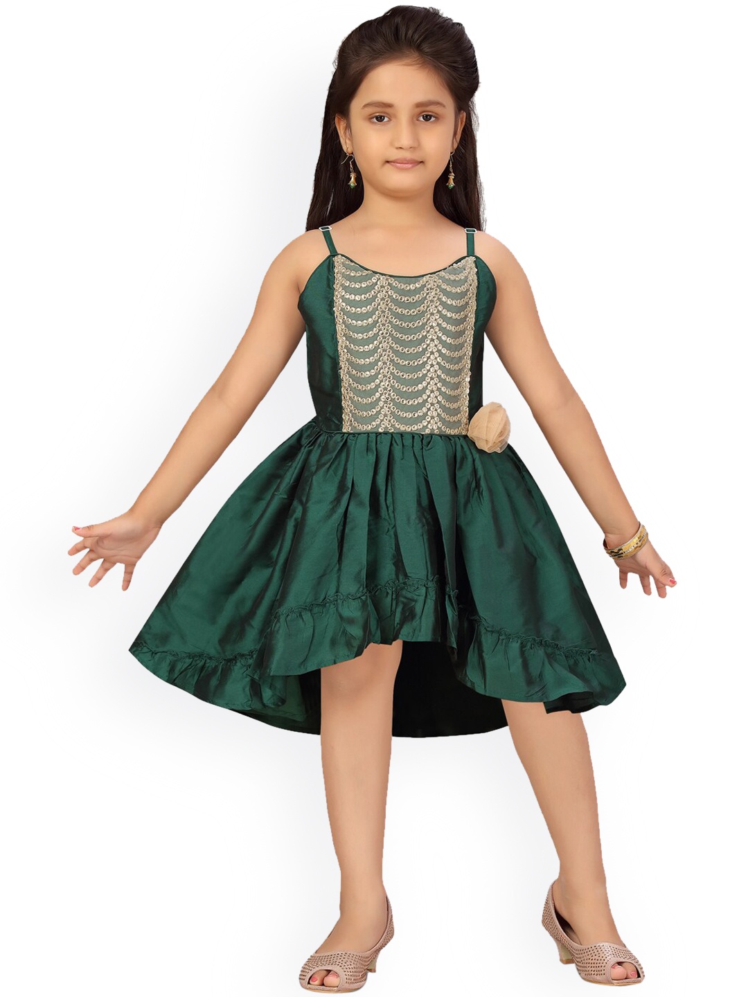 

Aarika Green Embellished Dress