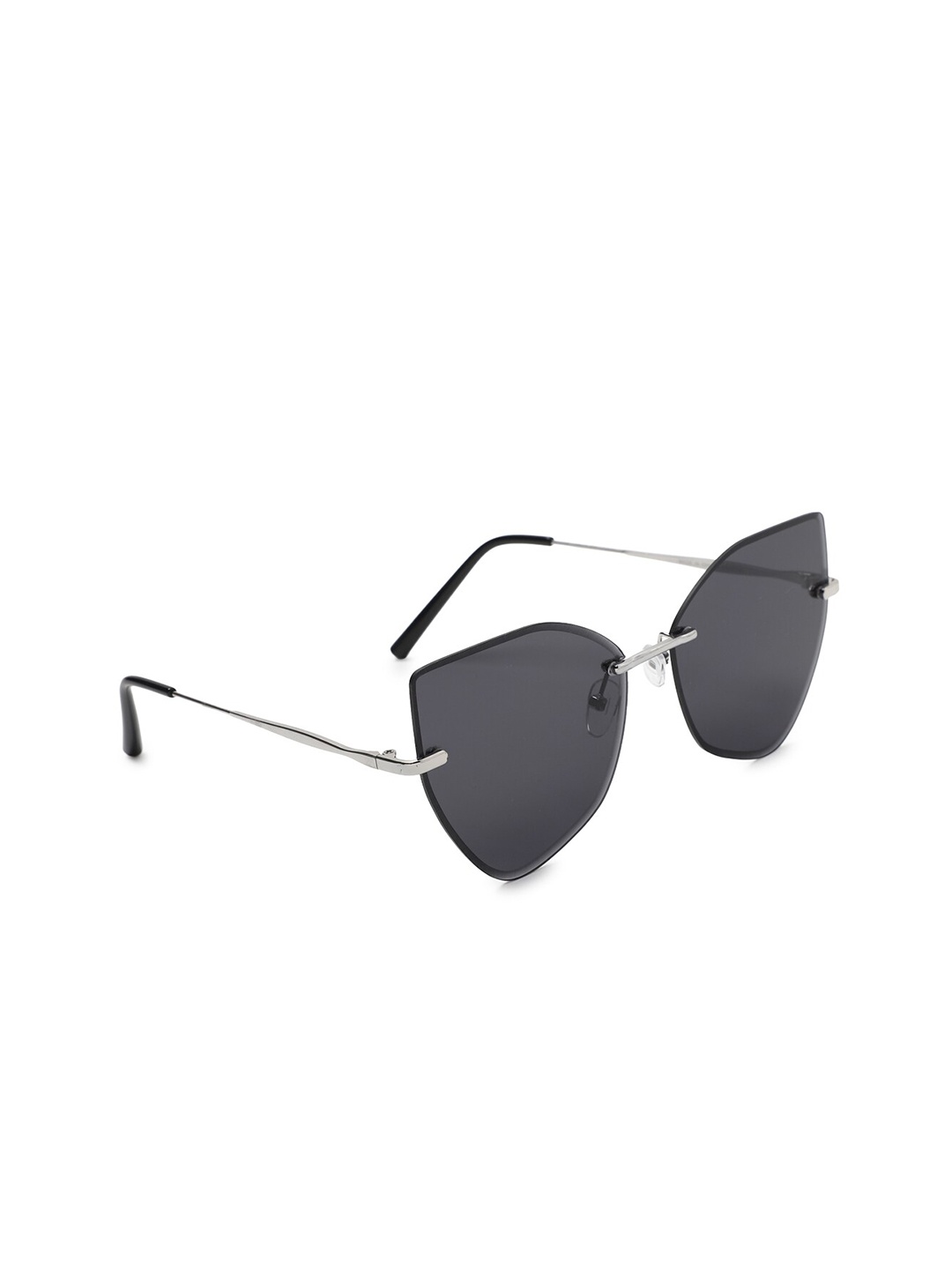 

FOREVER 21 Women Grey Lens & Silver-Toned Aviator Sunglasses