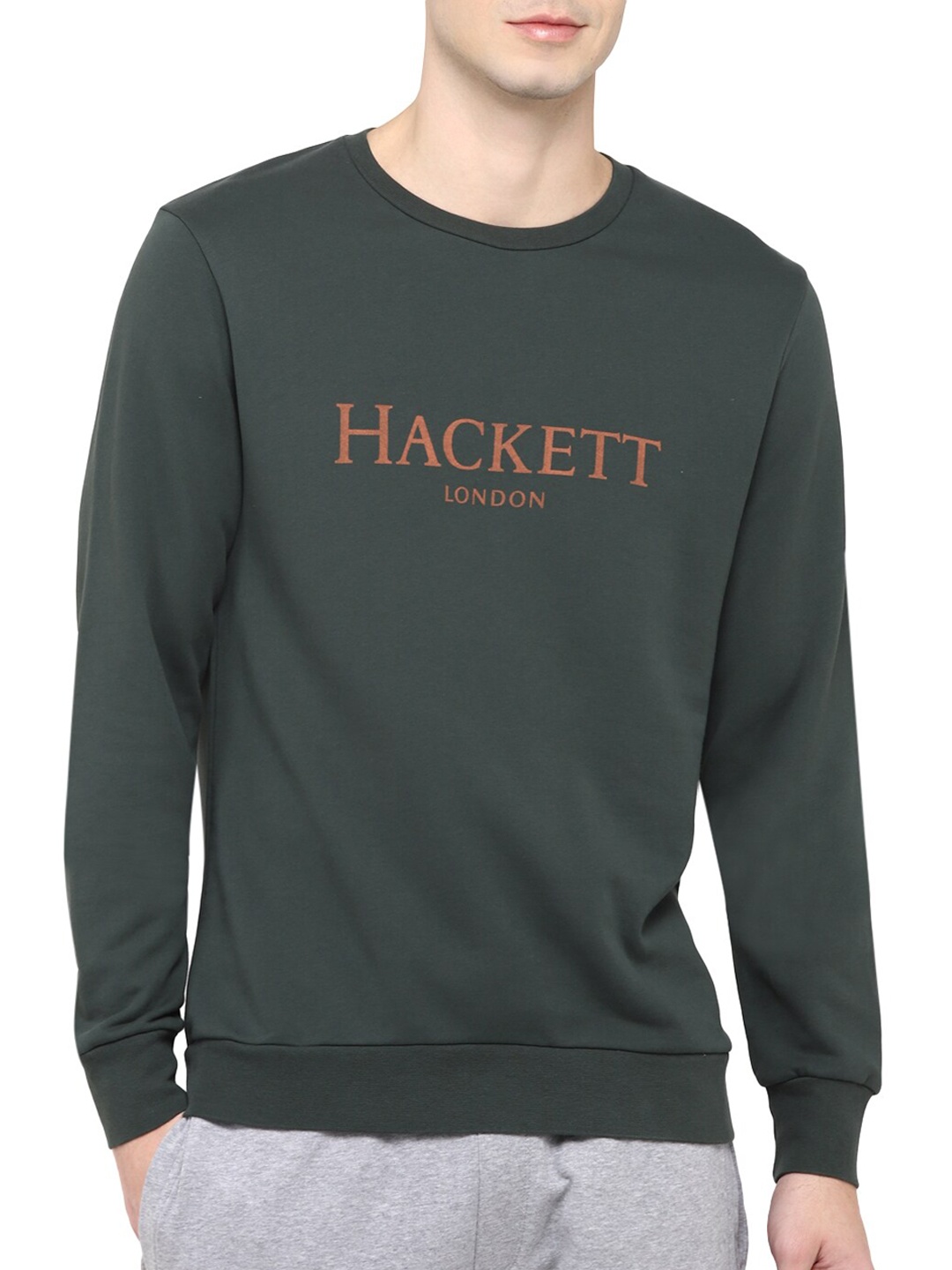 

HACKETT LONDON Men Green Printed Sweatshirt