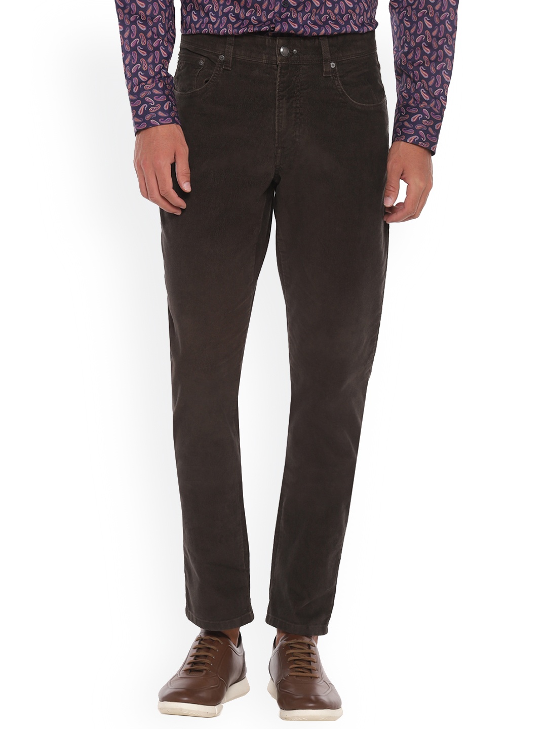 

HACKETT LONDON Men Brown Slim-Fit Chinos