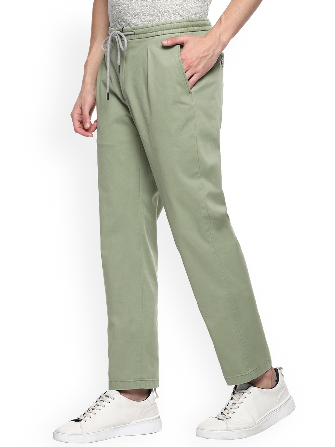 

HACKETT LONDON Men Green Slim-Fit Trousers