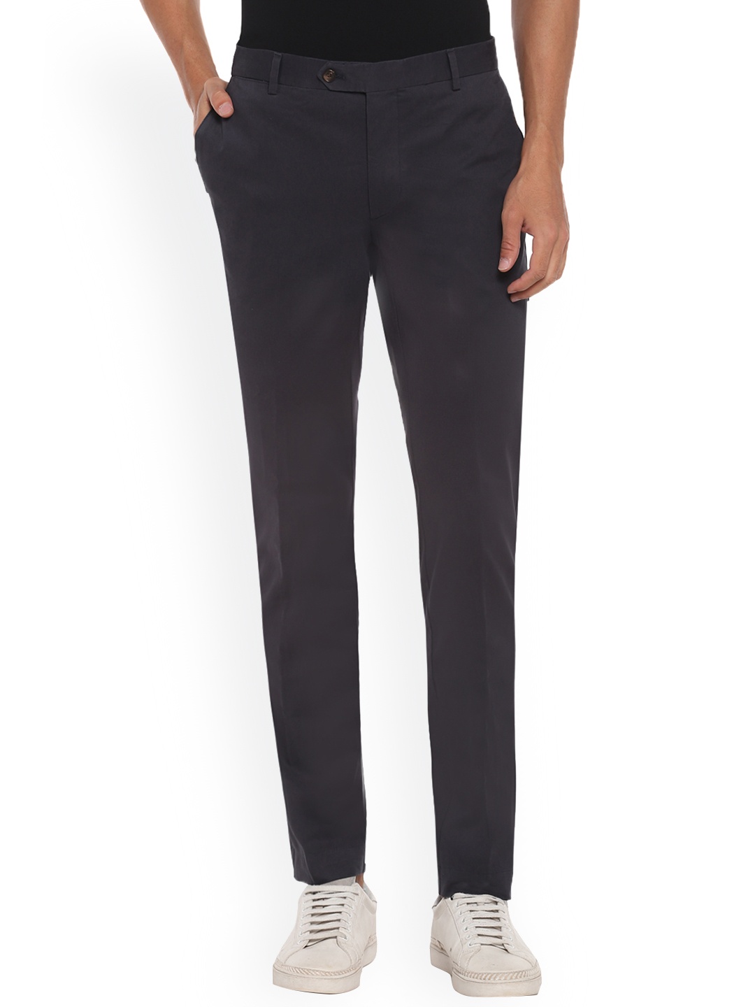 

HACKETT LONDON Men Navy Blue Slim-Fit Chinos