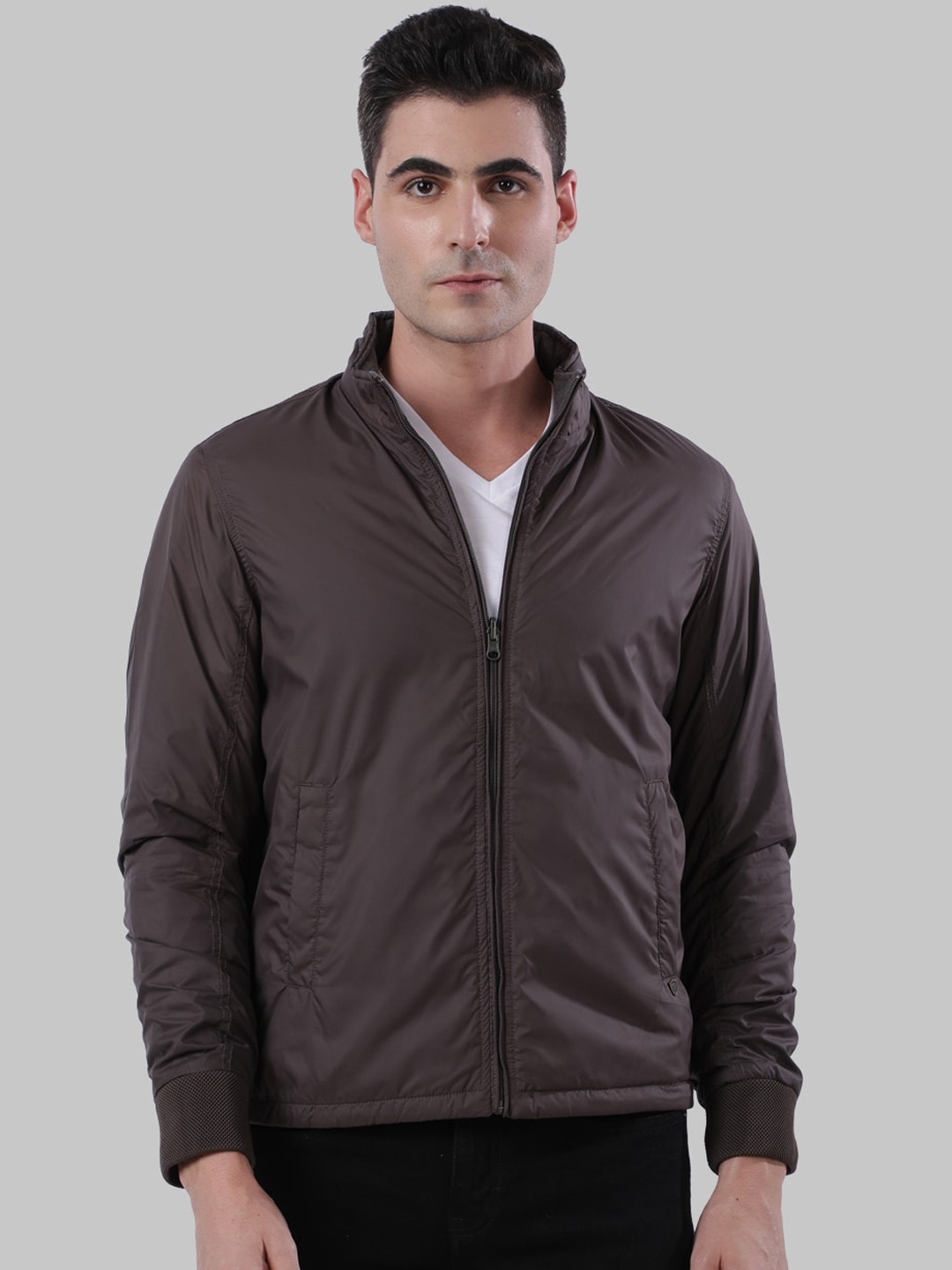 

Raymond Men Grey Solid Regular Padded Jacket