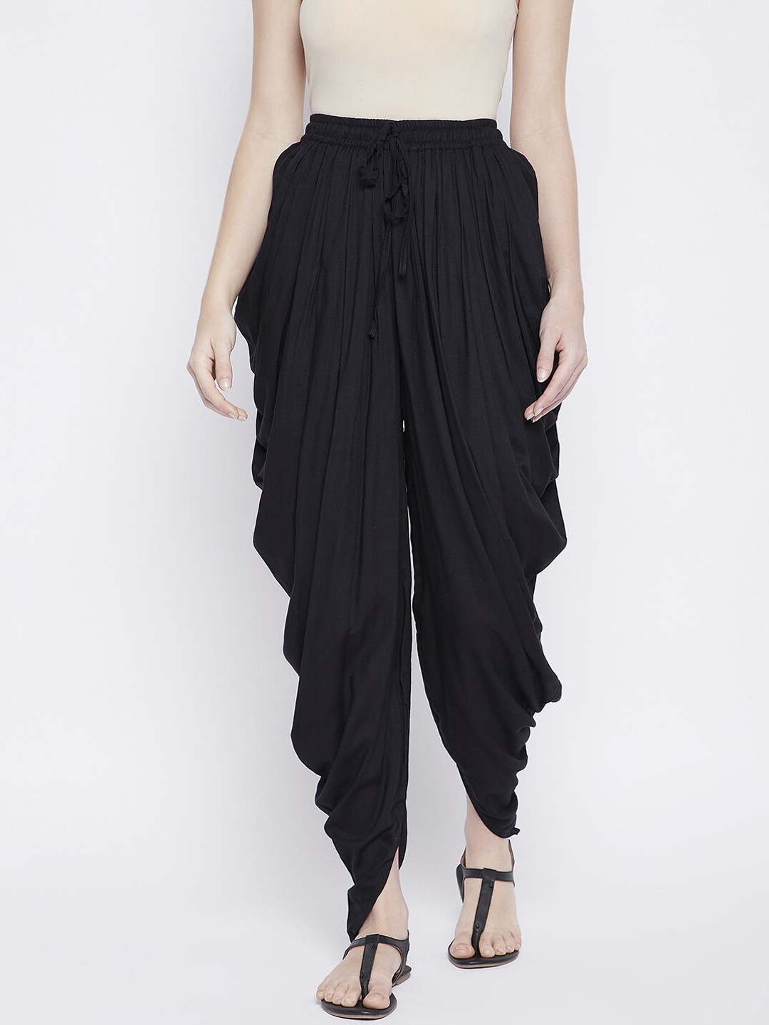 

TULIP 21 Women Black Solid Dhoti Pants