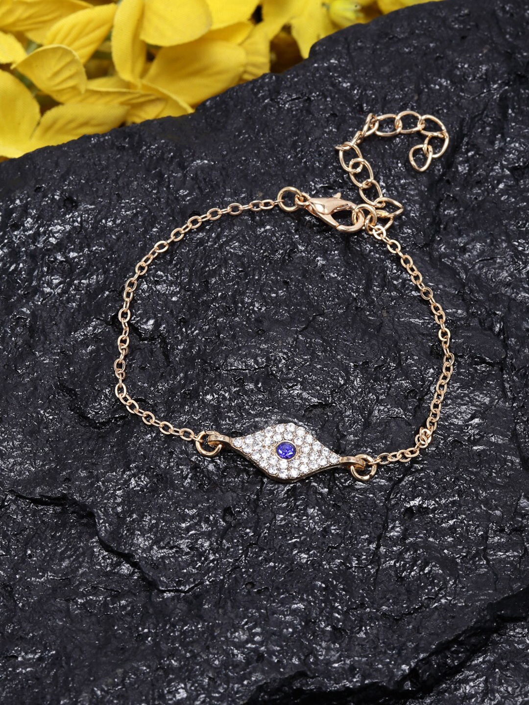 

Ferosh Women Gold-Toned & White Charm Bracelet