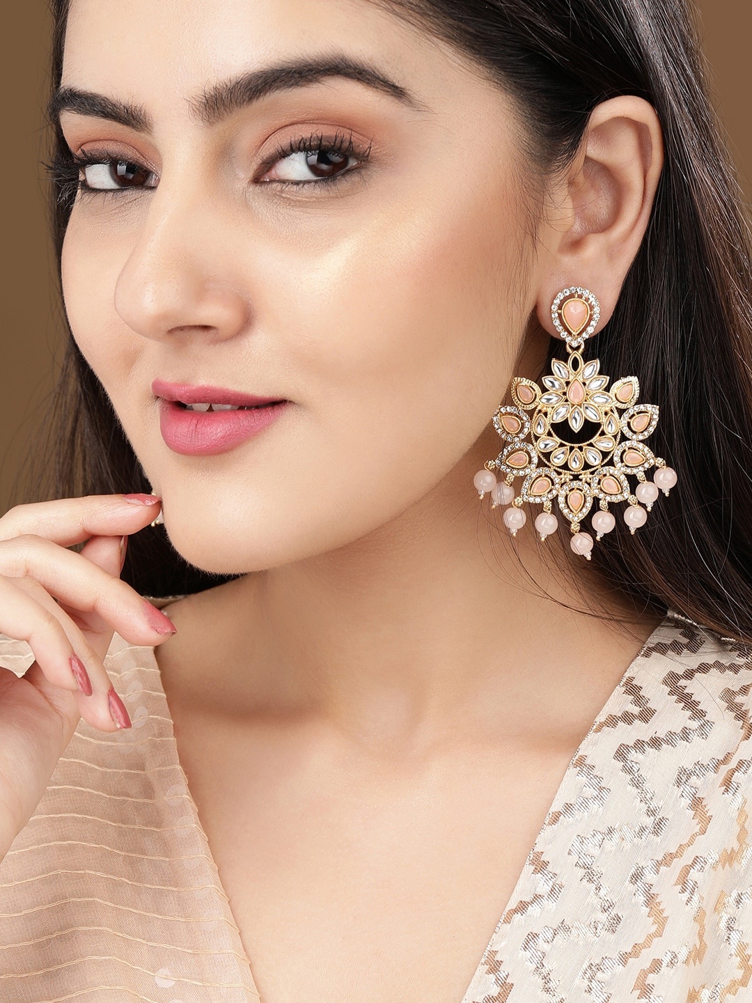 

Rubans Gold-Toned Classic Drop Earrings