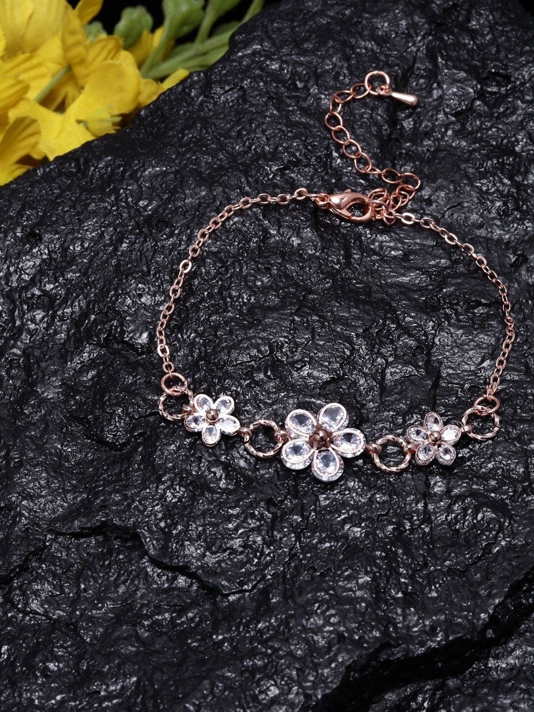 

Ferosh Women Rose Gold Crystals Charm Bracelet